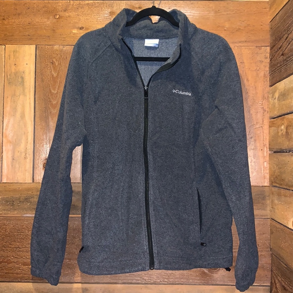 Columbia XL charcoal zip jacket